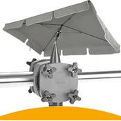 4smile Sonnenschirm Balkon rechteckig + Sonnenschirmhalter