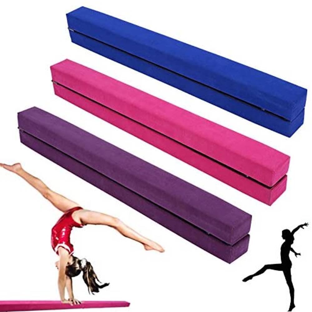 FBSPORT Schwebebalken Kinder Einstellbare Gymnastik Balance Beam 244CM, 5 Höhen Einstellbare High und Low Level Floor Beam Hoch Stabile Gym Praxis Trainingsgeräte für zuhause /Erwachsene