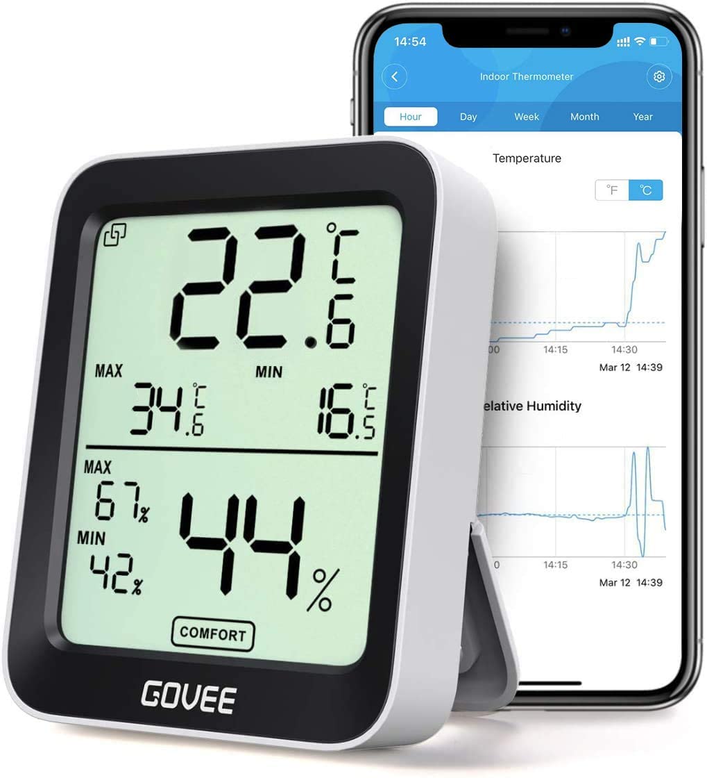 50M Mini Bluetooth Funk Thermometer Innen Sensor Digital Hygrometer  Temperatur 