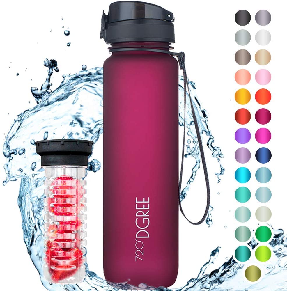 Trinkflasche 1,5L Wasser Sport Saft Soft Getränke Gym Fitness Deckel  Kunststoff