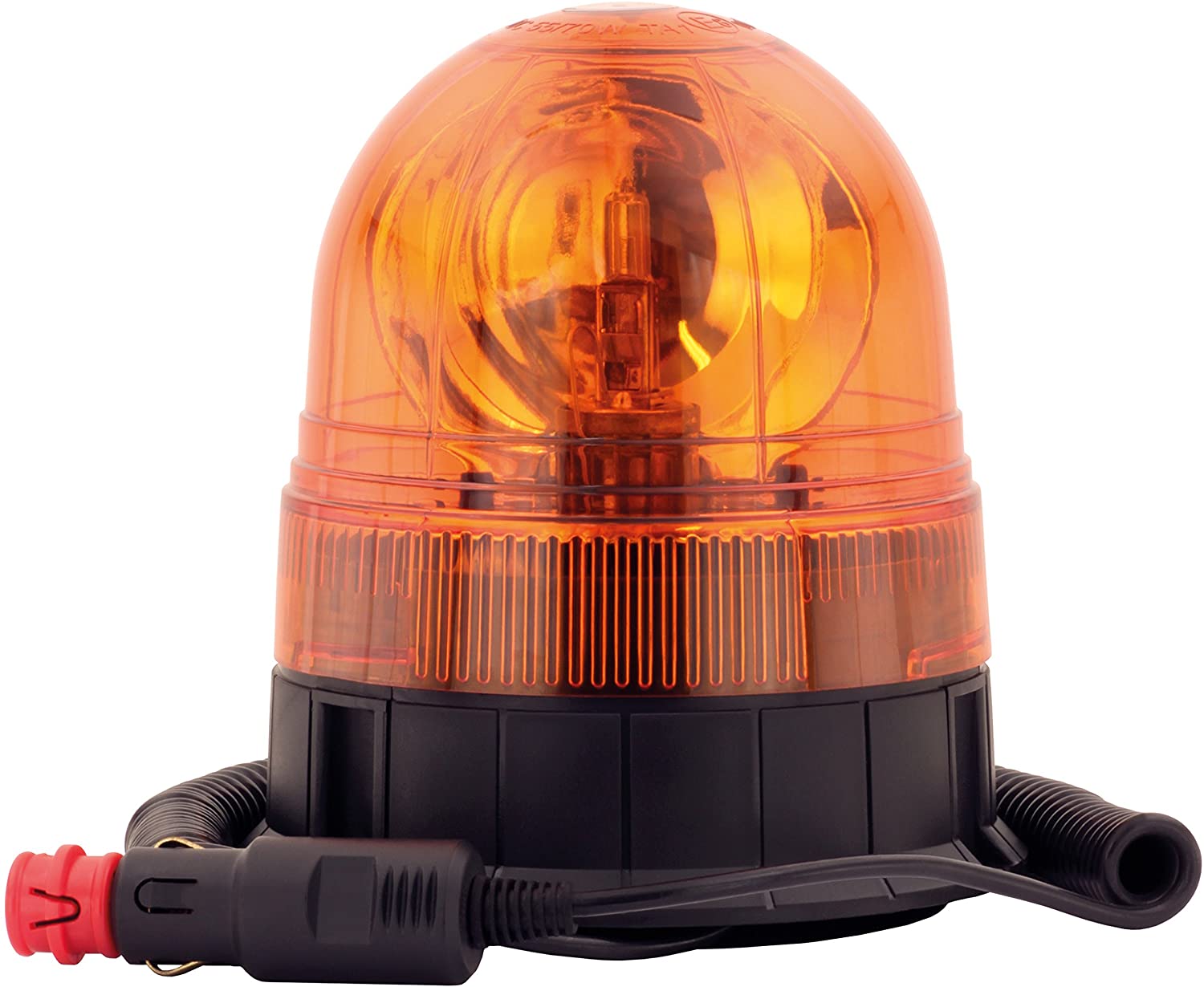 LED Rundumleuchte m. 4 Blitzmuster 12V 24V und Aufsteckrohr für