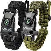A2S Protection Paracord Armband K2-Peak - Survival Gear Kit  Vergleich