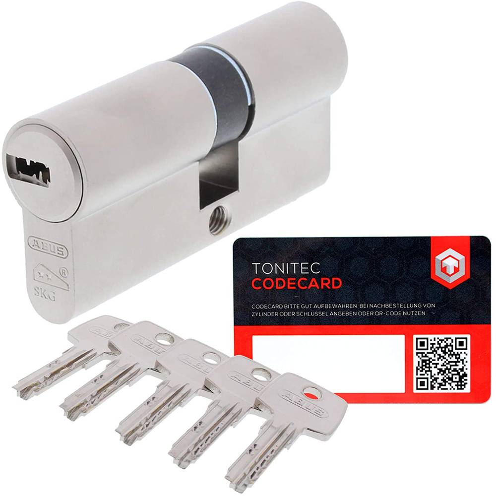 ABUS EC550NP profielcilinder EC550 NP, Lg 30/60mmm.3 sleutels, met N G, draaisleutel, 30/60
