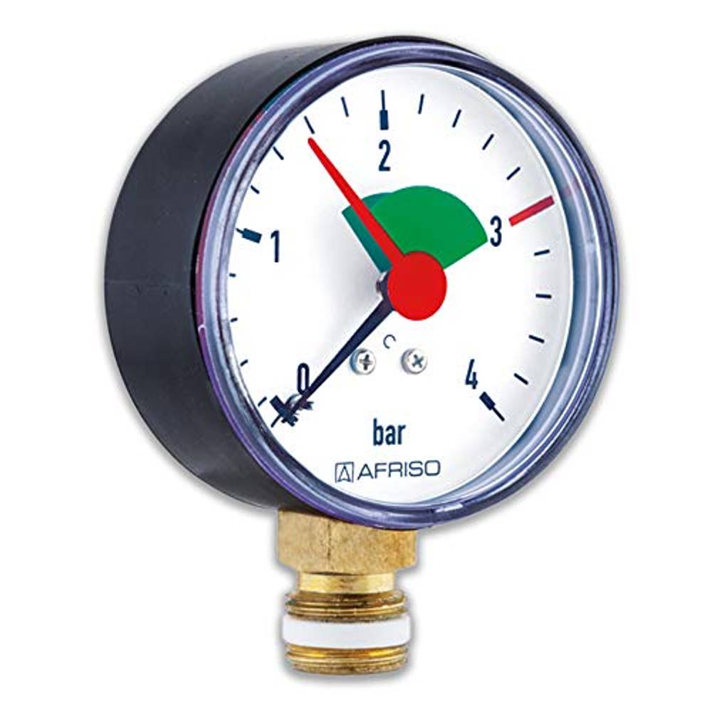Afriso - 63343 - Thermo-Manometer TM 80 20/120C 0/10bar G1/2B ax m Afriso - 63343 - Thermo-Manometer TM 80 20/120C 0/10bar G1/2B ax m