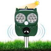 Ultraschall-Tiervertreiber für den Außenbereich, solarbetrieben,  wasserdicht, mit Bewegungserkennung und Stroboskop-Blinklichtsensor für  Katze