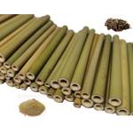 Aktiongruen Bambusröhrchen mit 100 g Lehmpulver