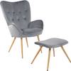 Albatros Ohrensessel mit Hocker York