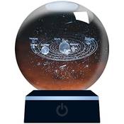 Aleenfoon  3D Sonnensystem Kristallkugel