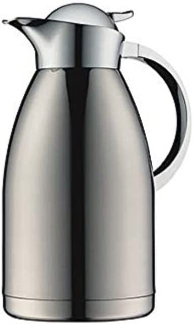 Hanseküche Kaffeekanne Thermoskanne (1,5L) aus hochwertigem 304 Edelstahl, 1.5  l, (Thermoskanne, inkl. einfachen Drehverschluss), Doppelwandige  Isolierung, Tropffreies Ausgießen