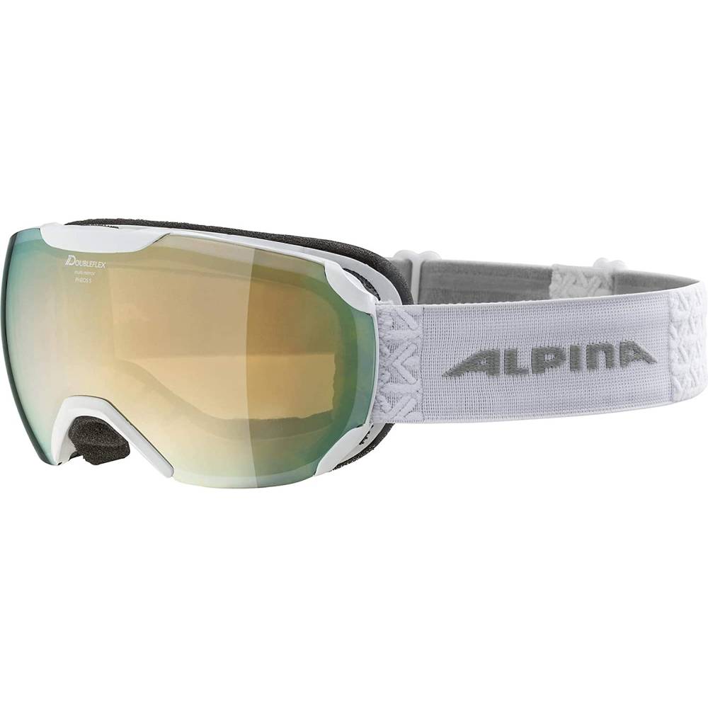 ALPINA BIG HORN Q-LITE Skibril voor volwassenen, uniseks, wit, eenheidsmaat