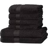 Amazon Basics Handtuch-Set schwarz