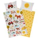 Aminata Kids Kinderbettwäsche Bauernhof-Tiere