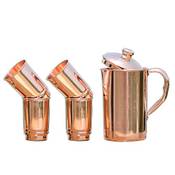 Ancientimpex Kupferkrug und Trinkglas