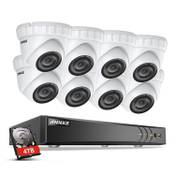 Annke 4CH 1080P HD TVI CCTV Security System & 8 Dome Cameras – C51BT Vergleich