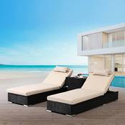 Arebos 2X Poly-Rattan Sonnenliege Vergleich