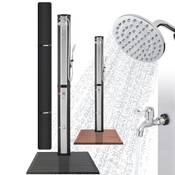Arebos Solardusche 60 L & Bodenelement