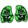 ARENA Handpaddel Lime-Black