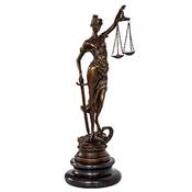 Aubaho Bronzeskulptur Justitia