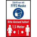 Aufklebo Maskenpflicht Schild FFP2
