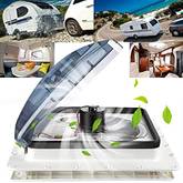 RV Dachventilator,12V Dachlüfter Reversibler Abluftventilator Wasserdicht  Dusche Dachluke LED Lichter Vent Abluftventilator für RV Wohnmobil Wohnwagen
