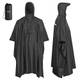 AWHA Regenponcho Schwarz/Unisex Test