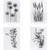arriettycraft Motivstempel-Set Löwenzahn, Lavendel, Blumen, Blätter