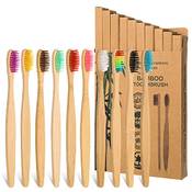 Tonyg-p 10 Stück Bambus Zahnbürsten für Erwachsene