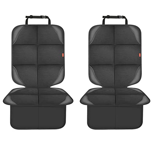 MHO+ALL Kindersitzunterlage, 2 Stück ISOfix Geeigneter Sitzschoner Auto  Kindersitz für Textil- und Ledersitze, mit dickster Polsterung und