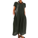 Imuedaen Boho Langes Kleid mit Taschen
