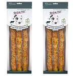 Dokas Dog Snack 1 m Kaurolle für Hunde aus Rinderhaut mit Huhn