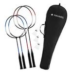 Navaris Badminton Set inkl. Federbälle
