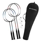 Navaris Badminton Set inkl. Federbälle