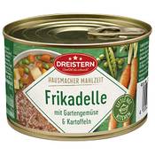 Dreistern Frikadelle mit Gemüse und Kartoffeln Vergleich