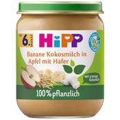 Hipp Frucht und Getreide Banane Kokosmilch in Apfel mit Hafer