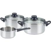 Khg Topfset 3-teilig Edelstahl Induktion