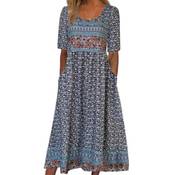 Abyovrt Boho Kleid mit Taschen