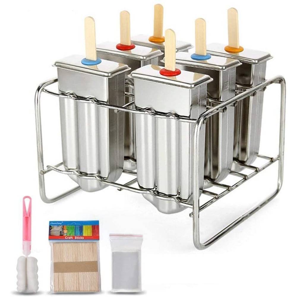 Produktbild von Eisformen Edelstahl Eisform, Eisform, Edelstahl-Eis Am Stiel Formen, Haushalt 304 Edelstahl Eis Am Stiel Eis Am Stiel Formen Kit Eisform DIY Eiscreme Küchenwerkzeug Eisplatte Eis Rolls