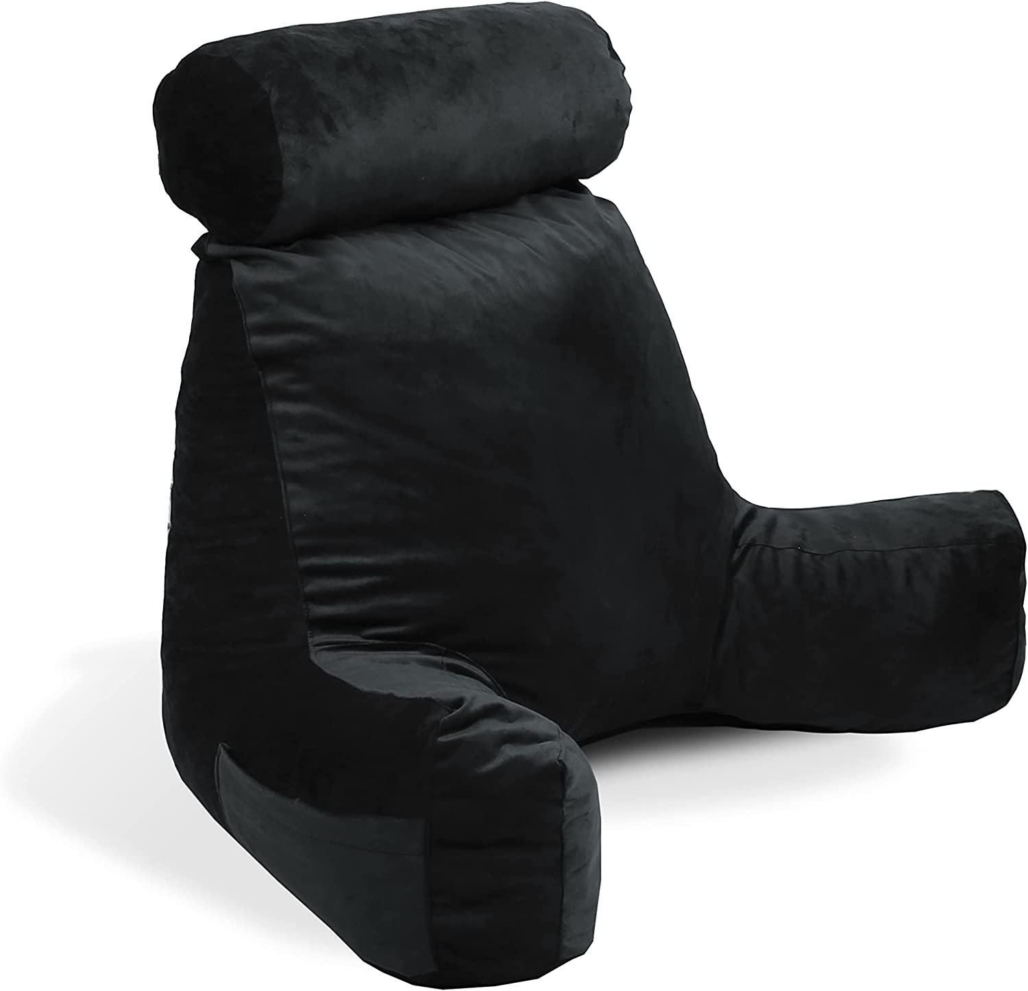 ergonomisches Baumwoll Auto Keil Sitzkissen schwarz grau 36x40 cm