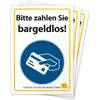 Ohm Print Consulting GmbH Aufkleber Bitte bargeldlos zahlen