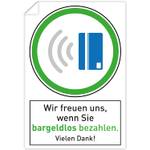 Stempel-Fabrik Aufkleber bargeldlos bezahlen