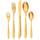 Bettlife Matt Gold Besteck Set