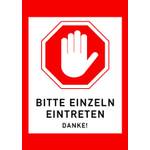 Bilderdepot24 Einzeln-Eintreten-Hinweis
