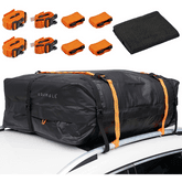 NABIYE Dachtasche Auto Wasserdicht, Faltbare Dachbox mit Antirutschmatte  und 6 Strapazierfähigen Gurten, Dachgepäckträger Tasche Geeignet für Alle