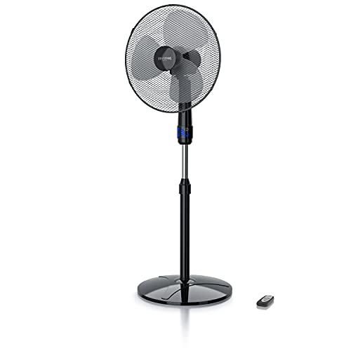 Fakir Prestige Standventilator – Höhenverstellbar 100-135 Cm, 75° Oszillation, Fernbedienung, 60 Watt