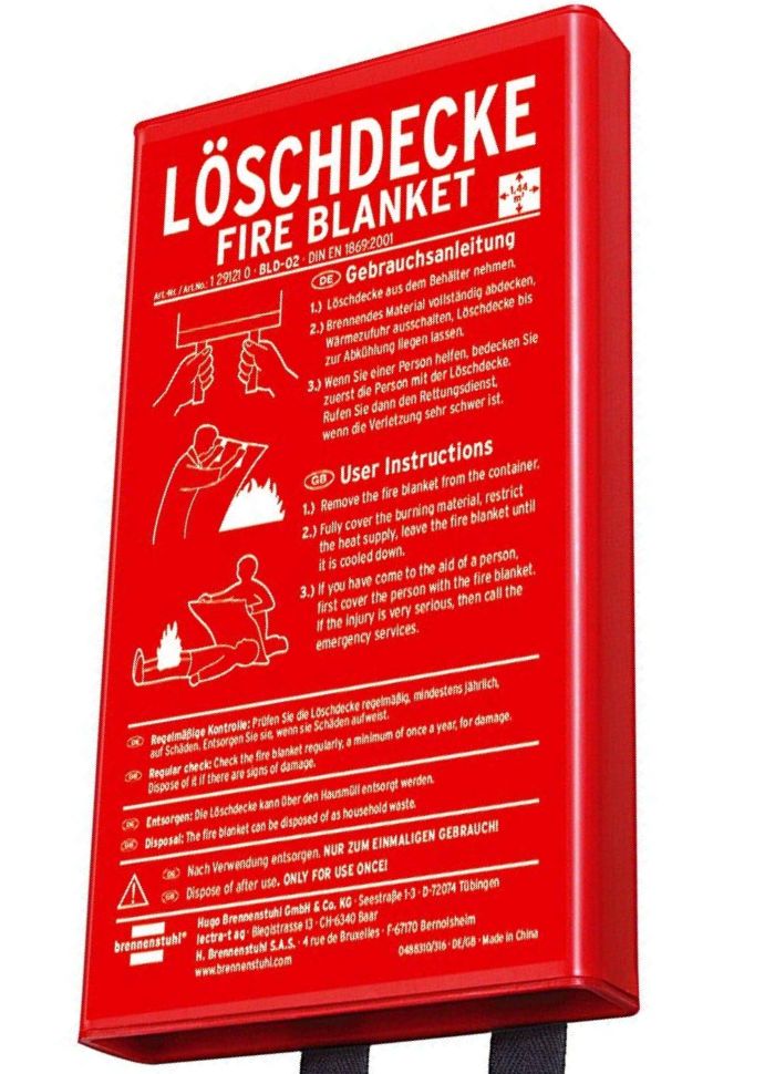 Abus Löschdecke, 1 x 1 m, zertifiziert Schlussverkauf Geschäft