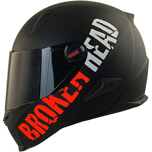 Casque Moto Broken Head Hated & Proud – Intégral – Avec Visière Noire – Neuf