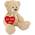 Brubaker XXL Teddybär 100 cm (Beige) mit "Ich Liebe Dich"- Herz