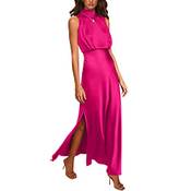 Btfbm Satin-Kleid Schlitz Vergleich