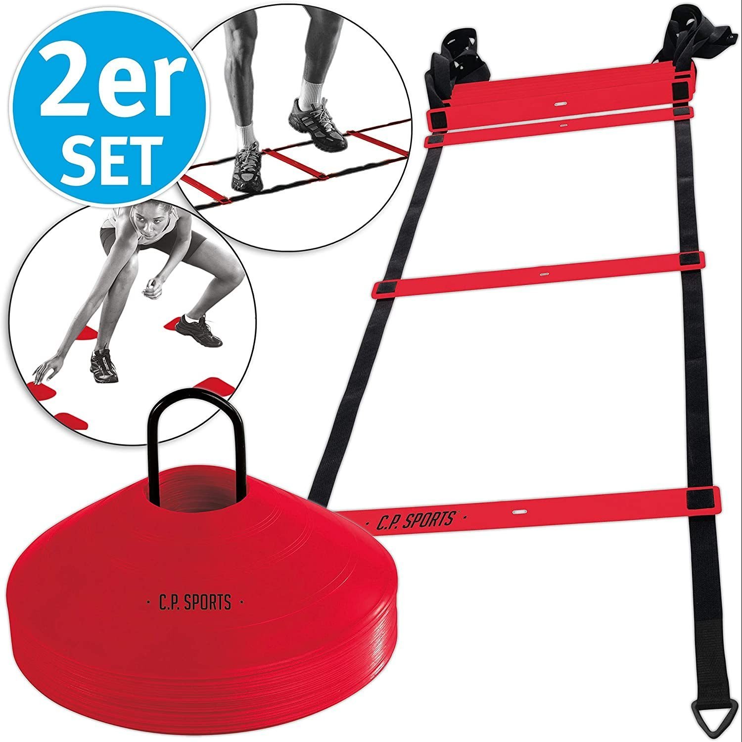 Agility Leiter Koordinationstraining — Mit Tasche, Für Fußball, Tennis, Basketball (ca. 5m Lang)