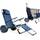 Campair 2-in-1 Strandliege mit Rollen